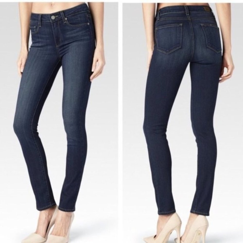 Paige "Peg" Super Skinny Jeans in Jordan Dark Wash, Size 25
